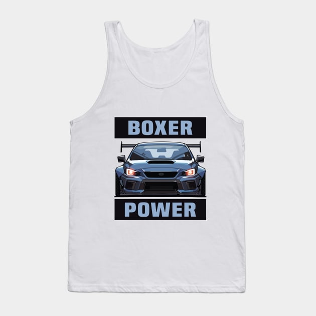 Subaru Impreza WRX STI Car Art - Boxer Engine Widebody Modified JDM Car Tank Top by JDM-Rey